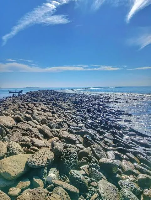 Coral-stone shore of Saint Martin's Island
